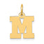 14k Small Block Letter M Initial Charm
