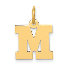 14k Small Block Letter M Initial Charm