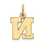 14K Small Block Initial N Charm
