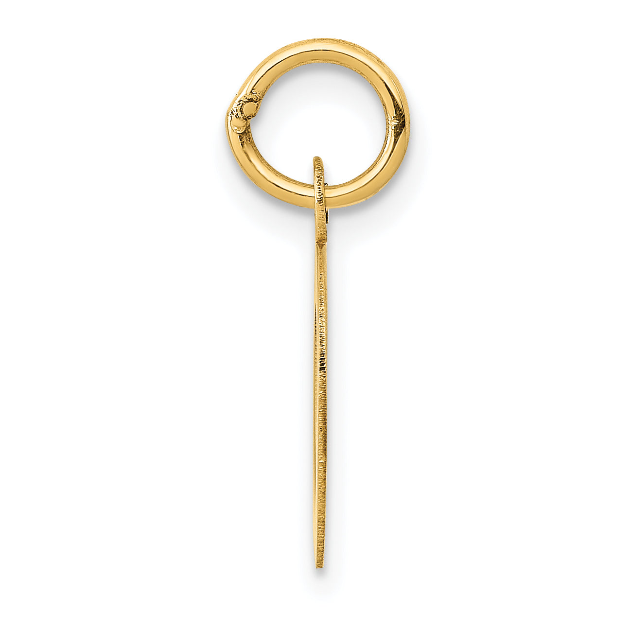 14K Small Block Initial O Charm