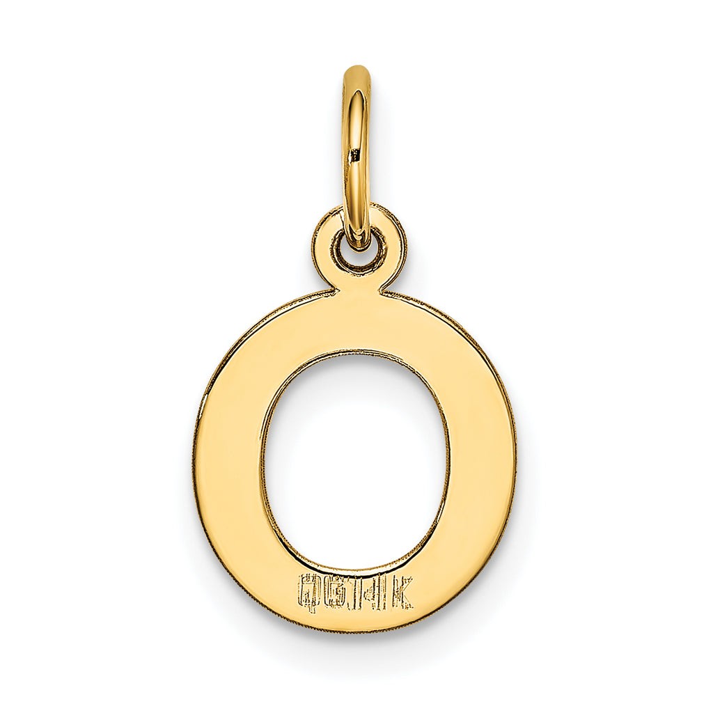 14K Small Block Initial O Charm