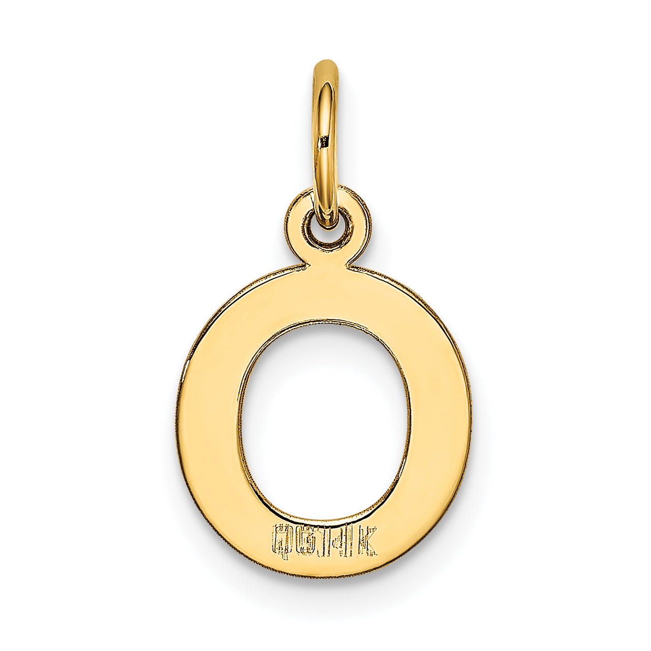 14K Small Block Initial O Charm