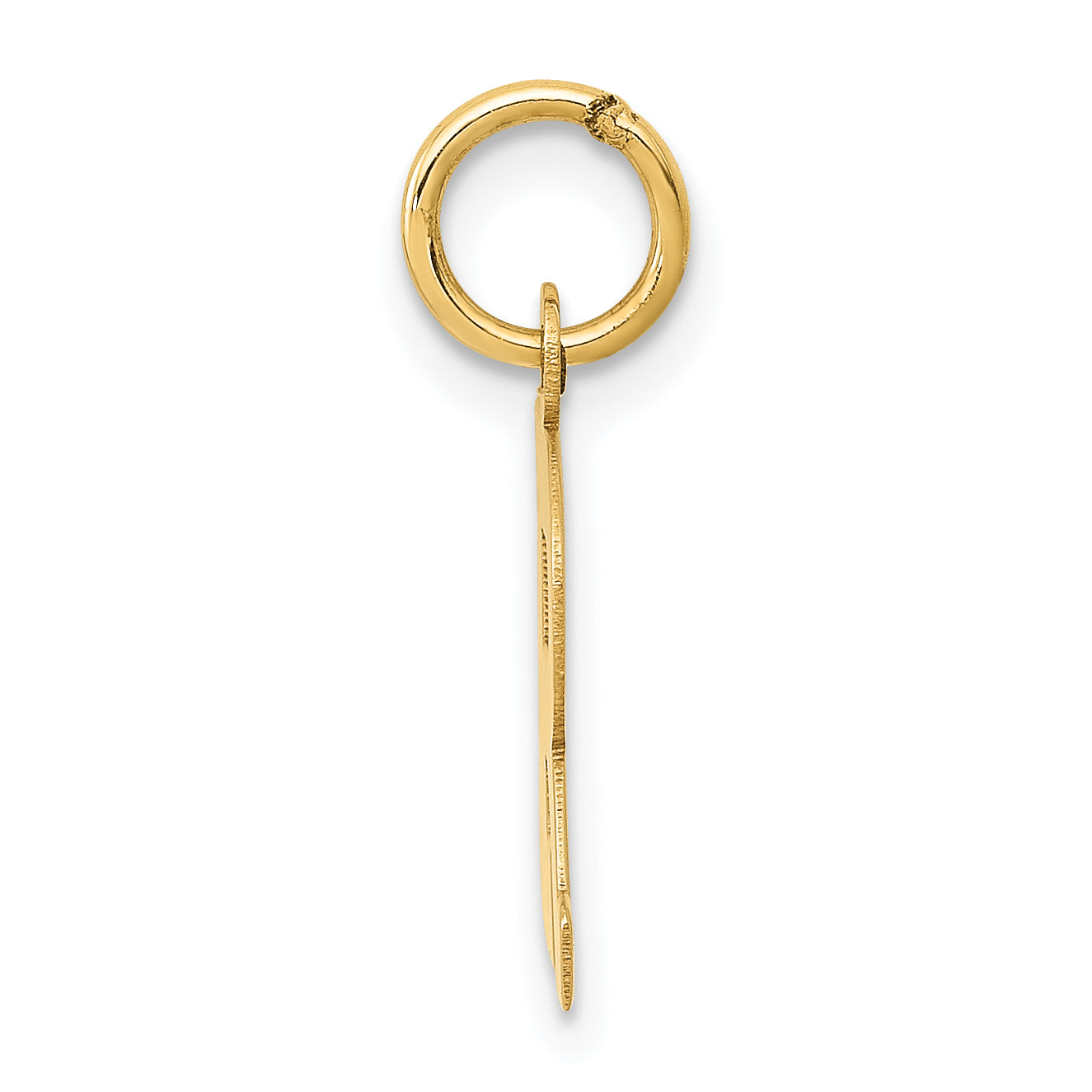 14K Small Block Initial R Charm Secondary image