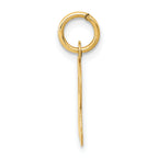 14K Small Block Initial R Charm