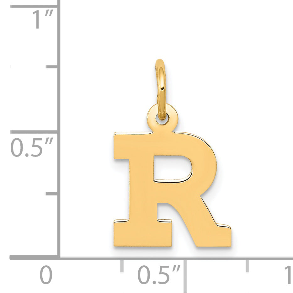 14K Small Block Initial R Charm