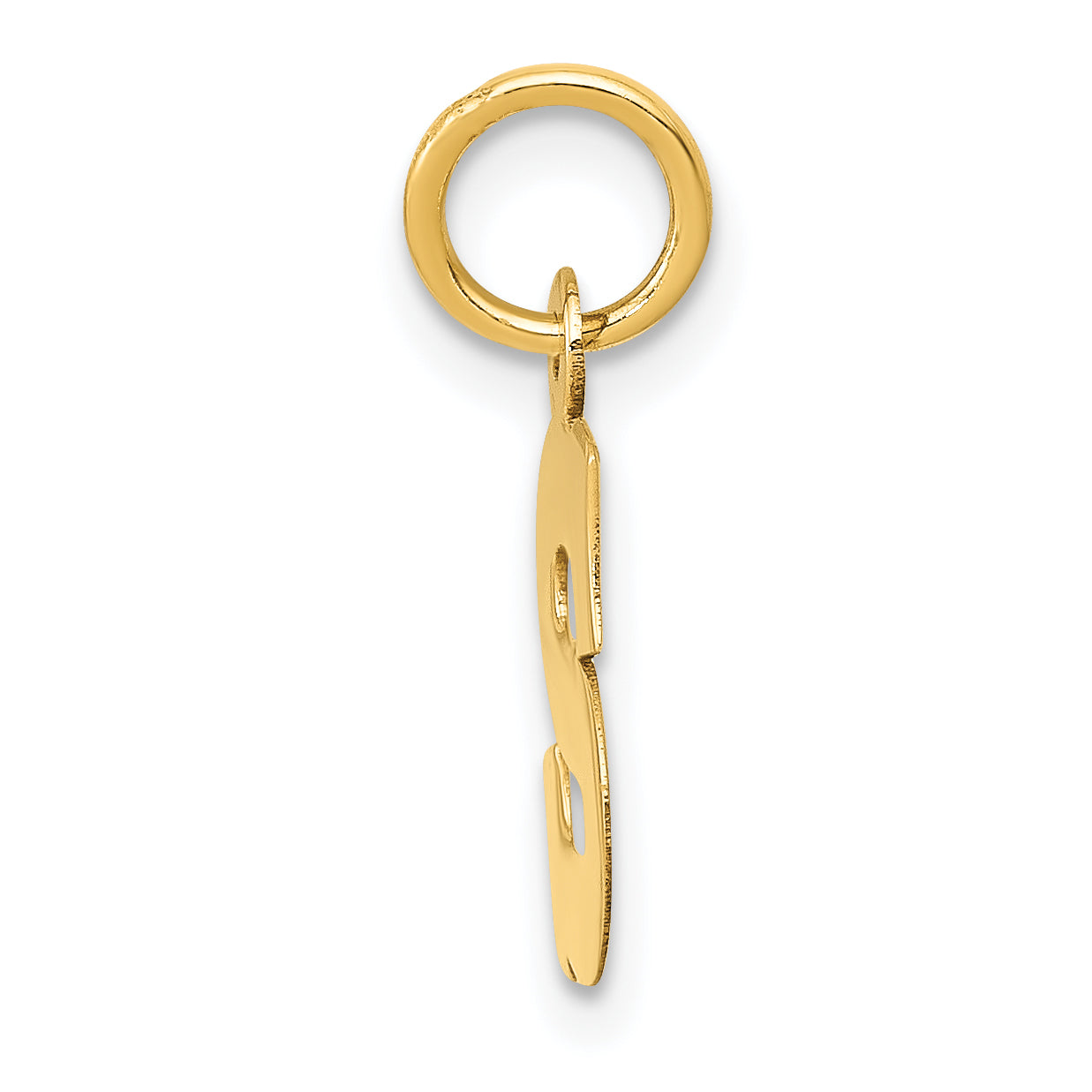 14K Small Block Initial S Charm Secondary image