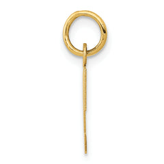 14K Small Block Initial T Charm