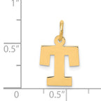 14K Small Block Initial T Charm