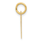 14K Small Block Initial W Charm