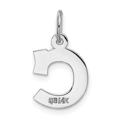 14KW Small Block Letter C Initial Charm