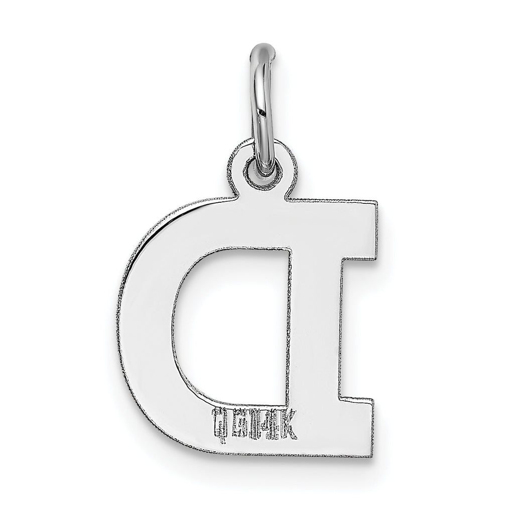 14KW Small Block Letter D Initial Charm