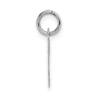 14K White Gold Small Block Initial F Charm