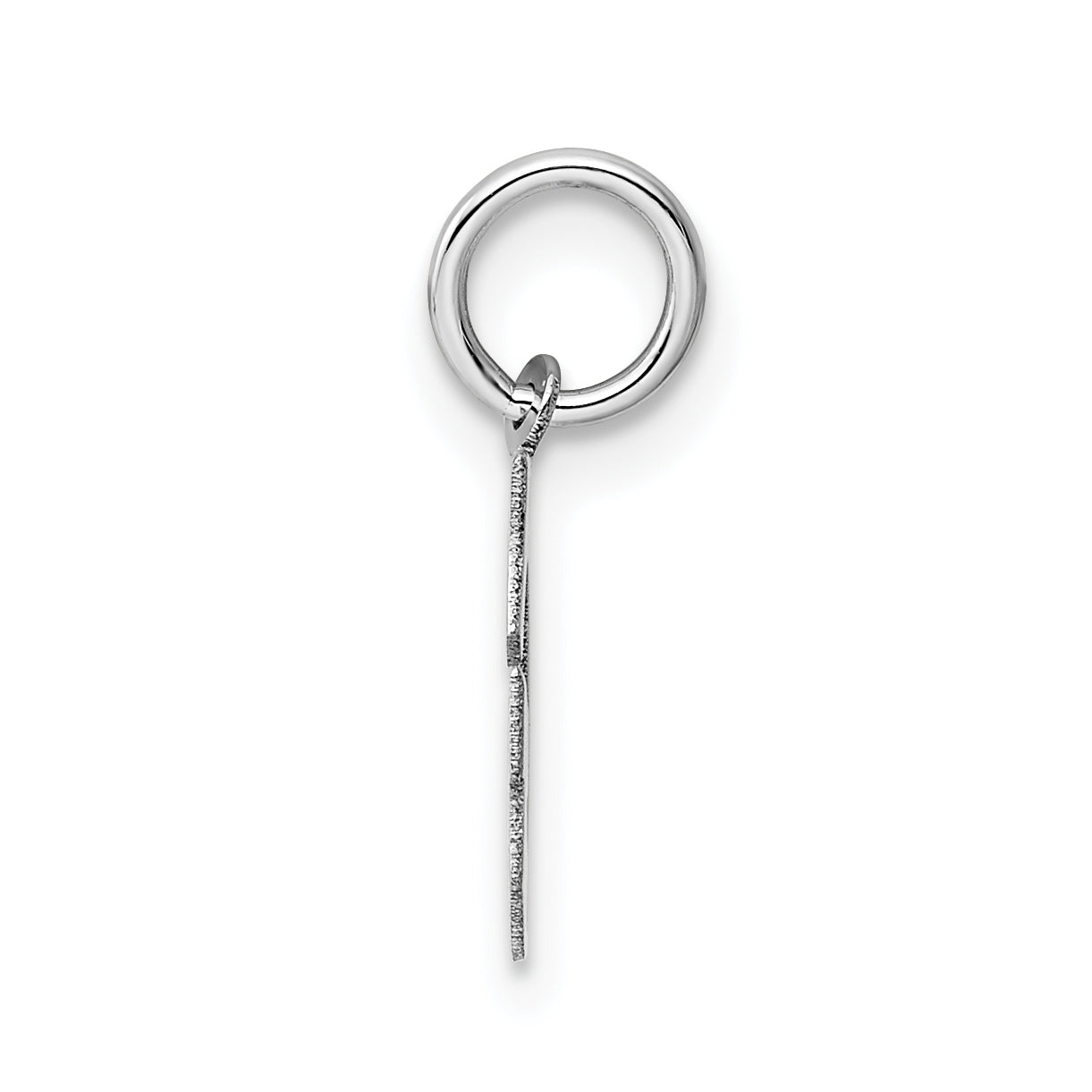 14K White Gold Small Block Initial G Charm Secondary image