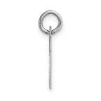 14K White Gold Small Block Initial H Charm