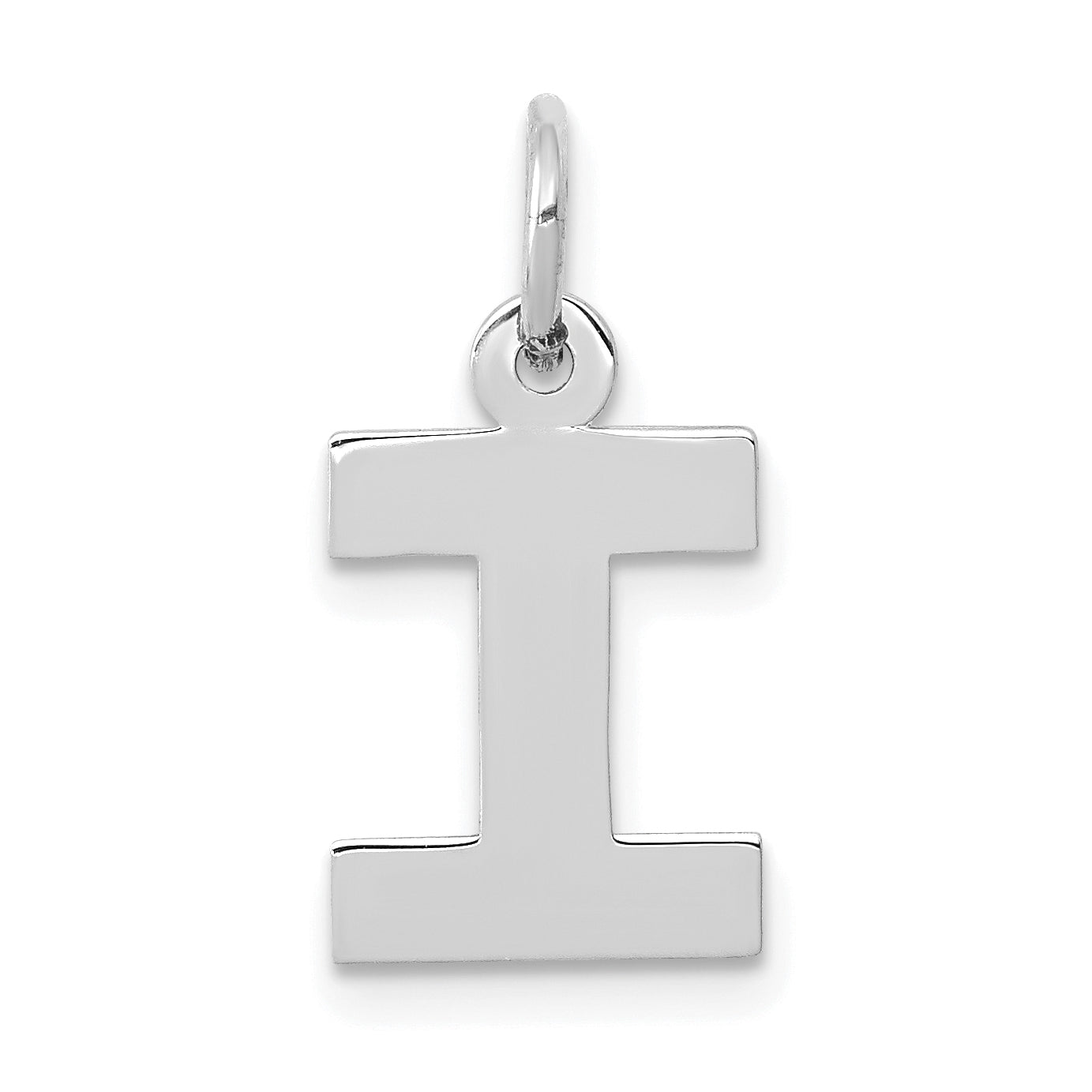 14KW Small Block Letter I Initial Charm