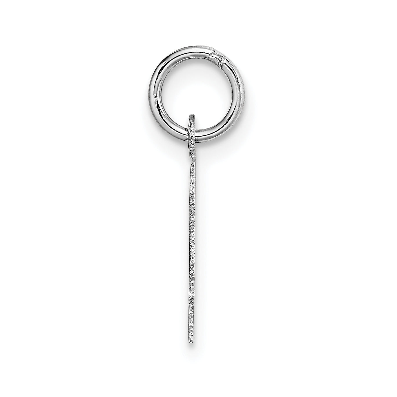 14K White Gold Small Block Initial K Charm Secondary image