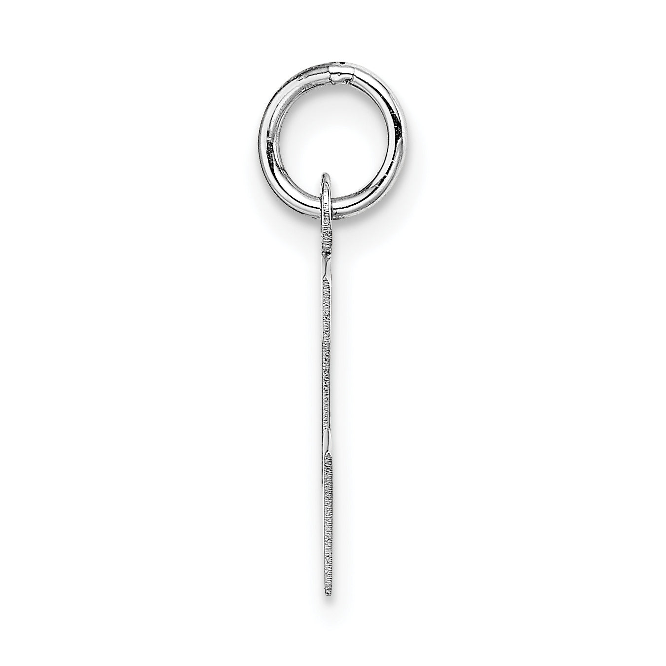 14K White Gold Small Block Initial L Charm Secondary image