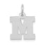 14KW Small Block Letter M Initial Charm