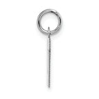 14K White Gold Small Block Initial N Charm