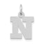 14KW Small Block Letter N Initial Charm