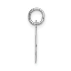 14K White Gold Small Block Initial O Charm