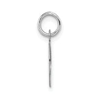 14K White Gold Small Block Initial S Charm