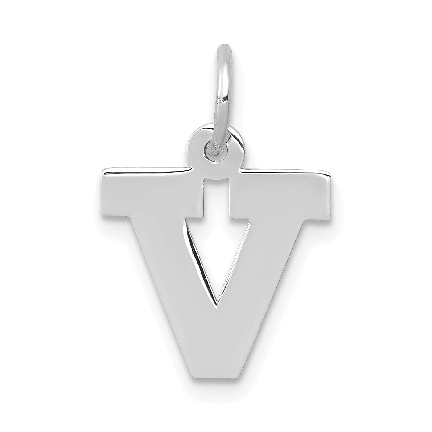 14KW Small Block Letter V Initial Charm Main image