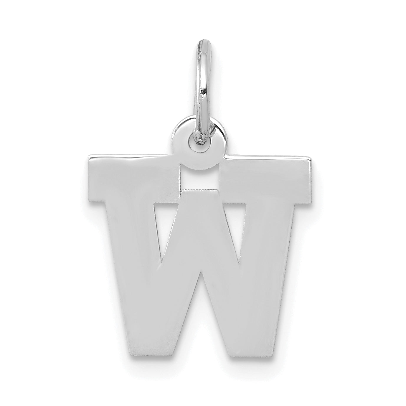 14KW Small Block Letter W Initial Charm Main image