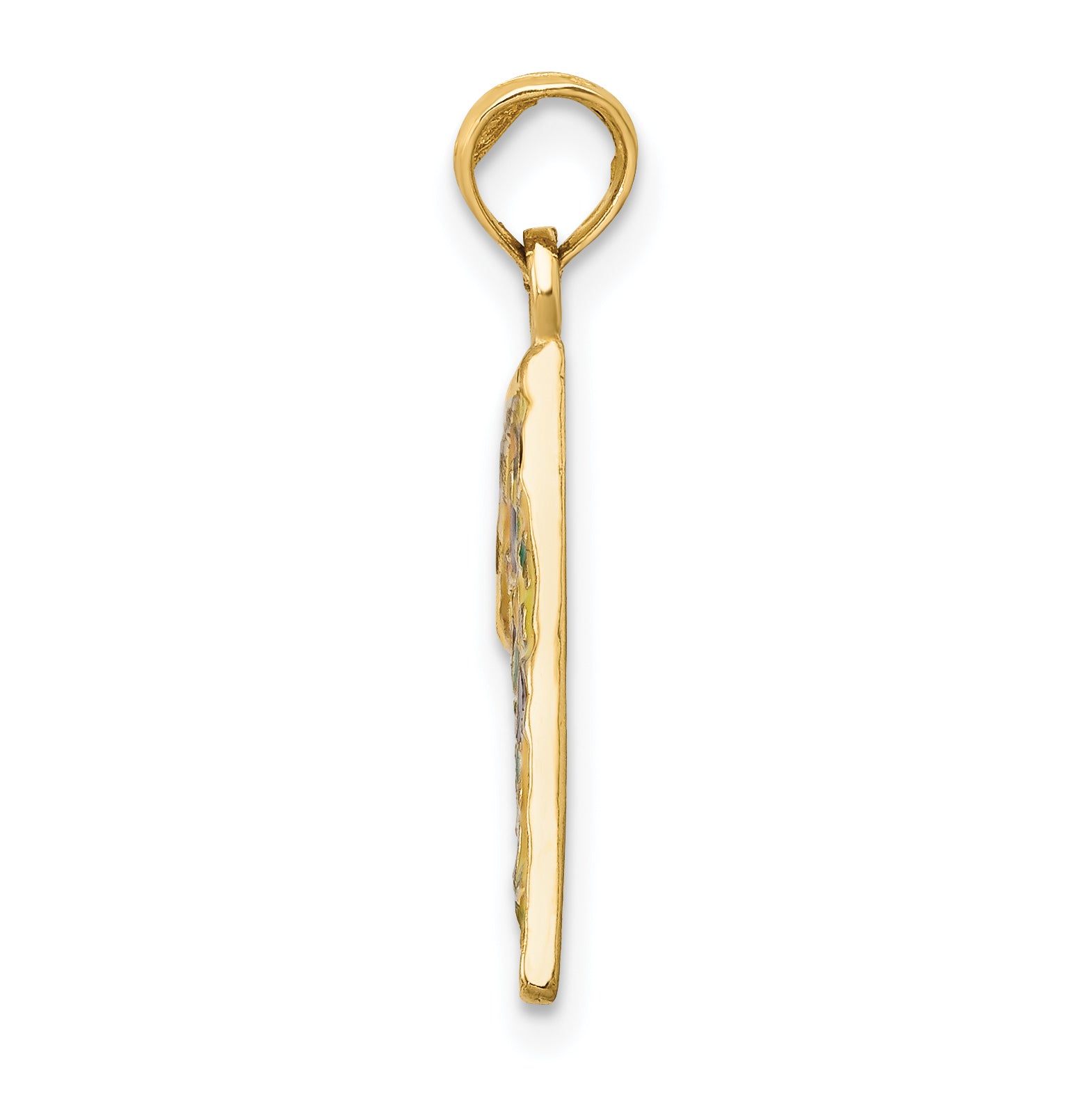 14K Enameled Pizza Slice Pendant Secondary image