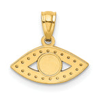 Enameled Evil Eye Pendant in 14K Yellow Gold