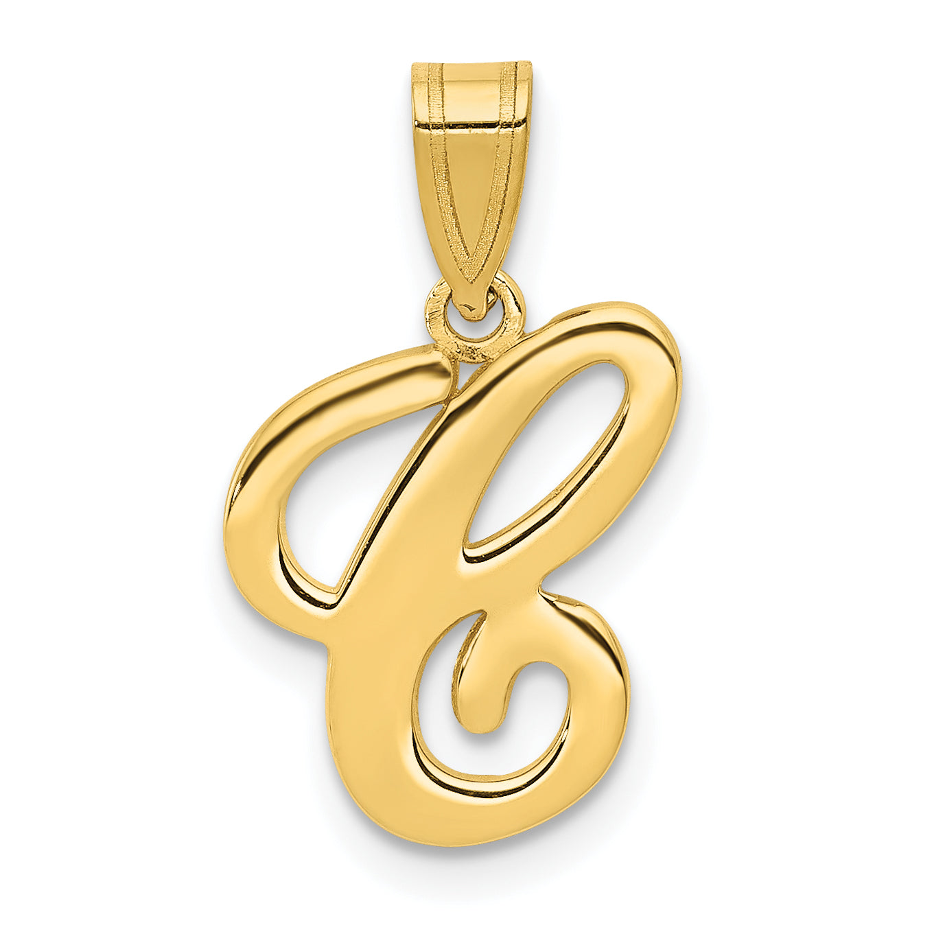14KY Script Letter C Initial Pendant Main image