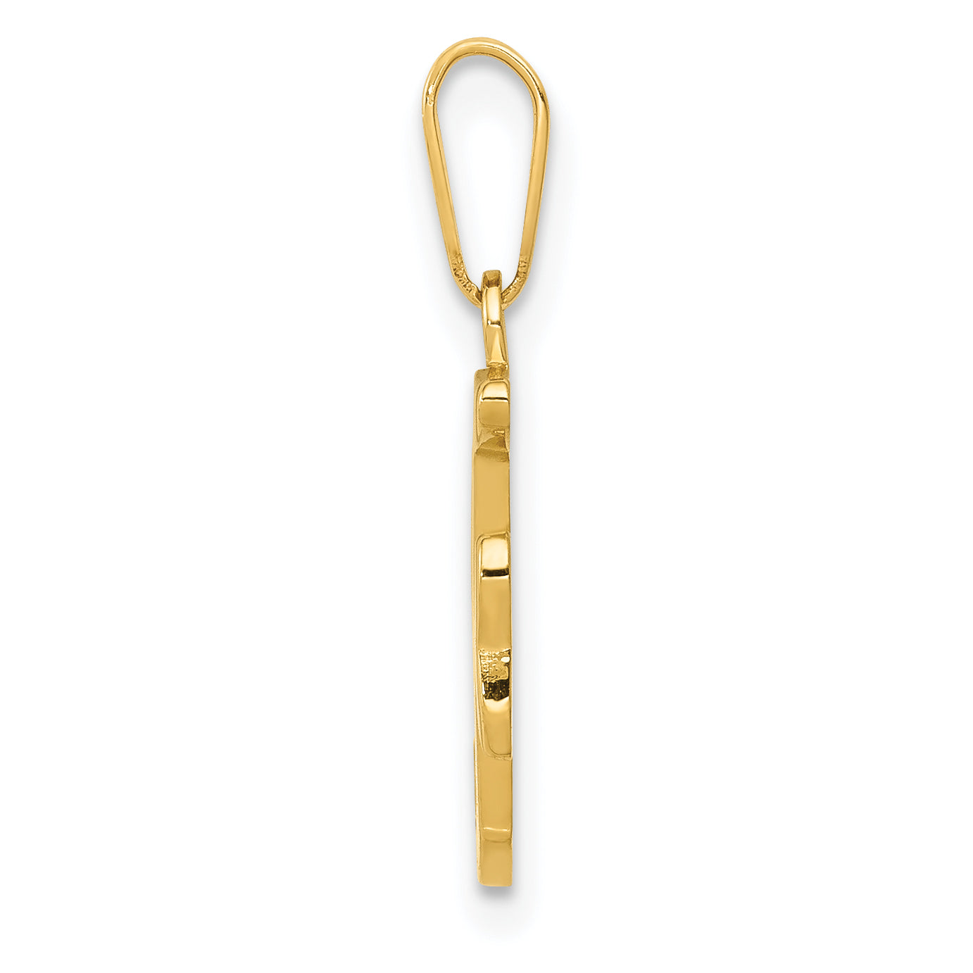 14KY Script Letter F Initial Pendant Secondary image
