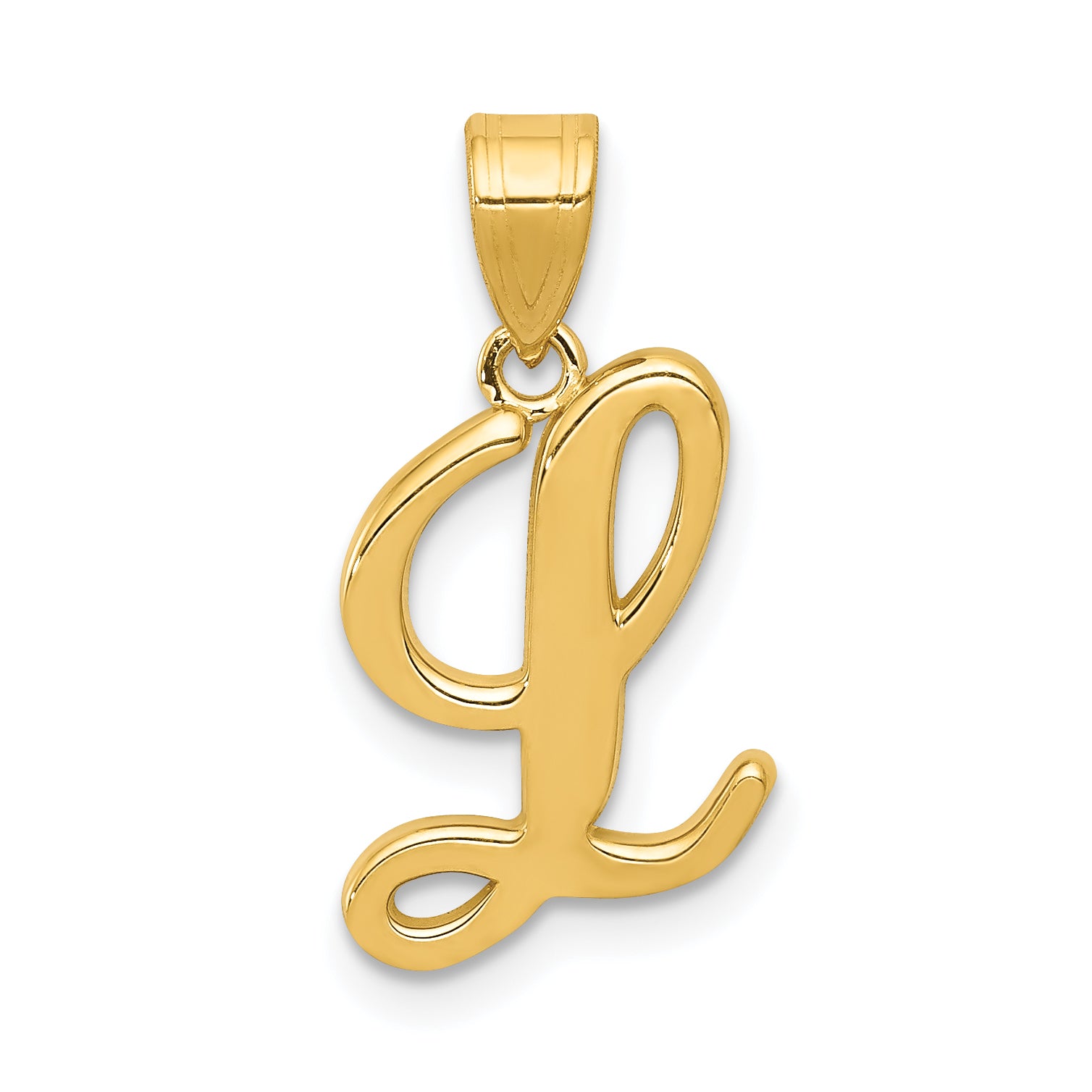 14KY Script Letter L Initial Pendant Main image