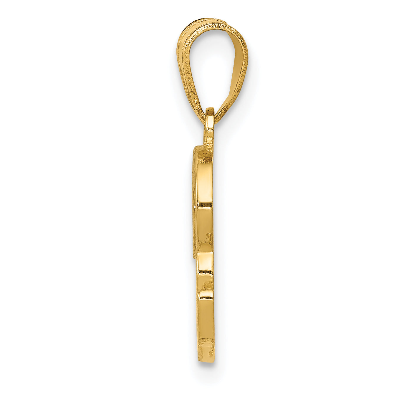 14KY Script Letter R Initial Pendant Secondary image