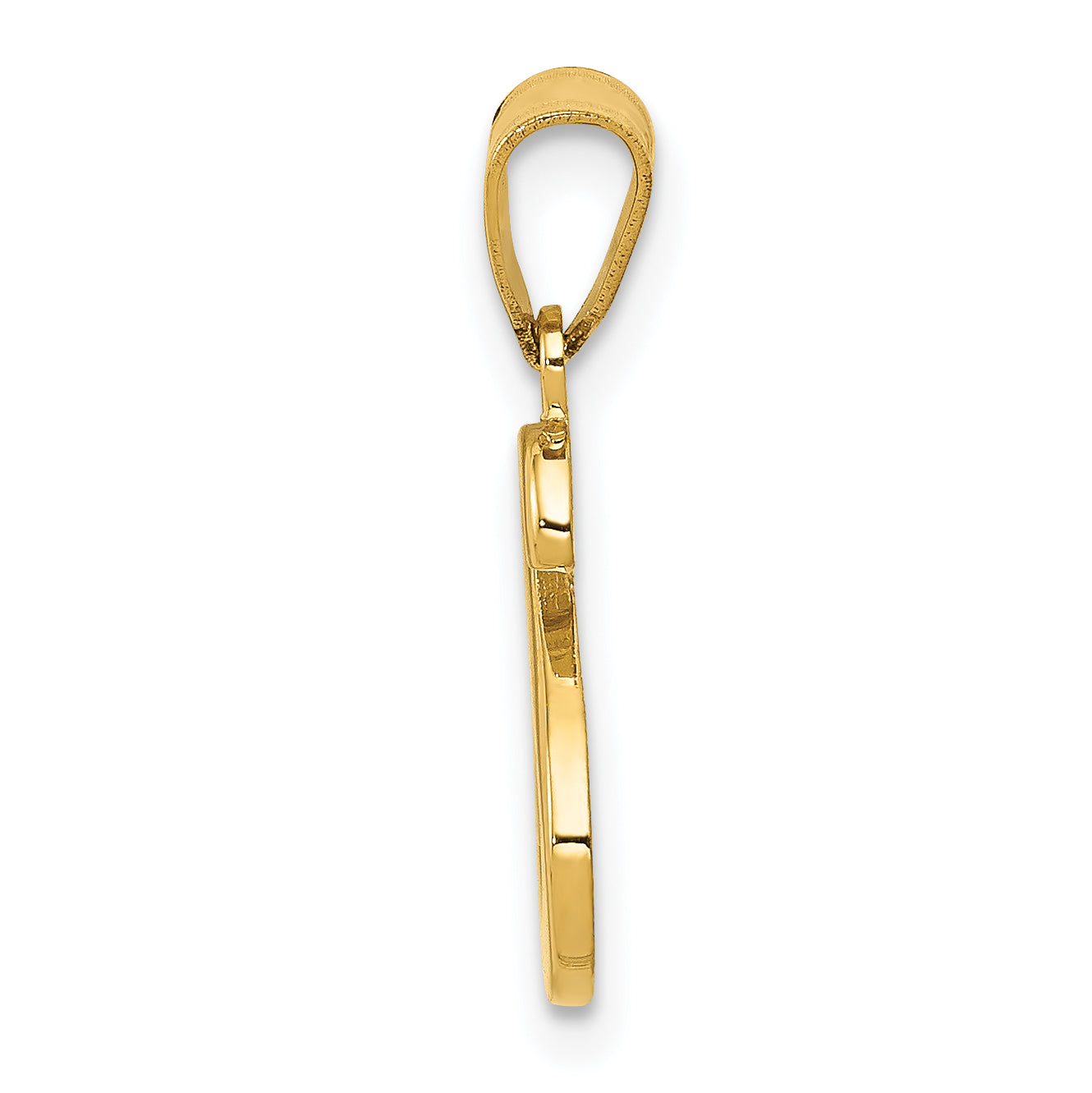 14KY Script Letter S Initial Pendant Secondary image