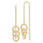 14k Triple Circle Threader Earrings