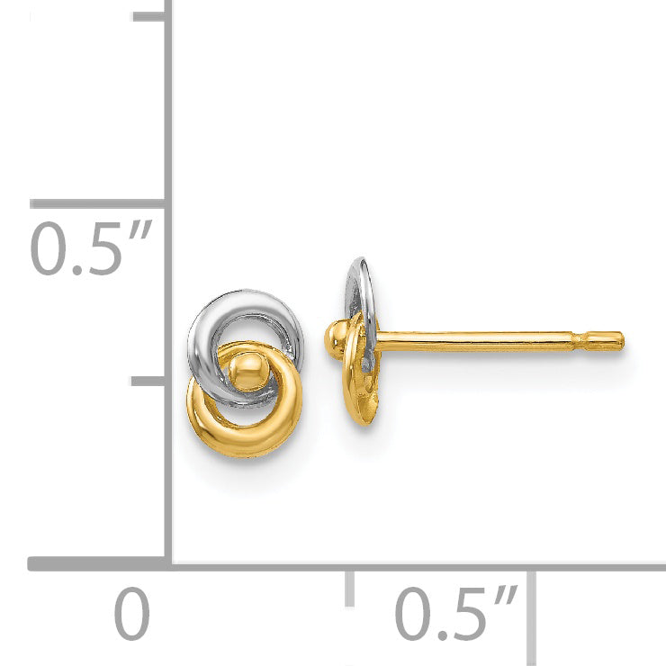 14k & Rhodium Love Knot Ear