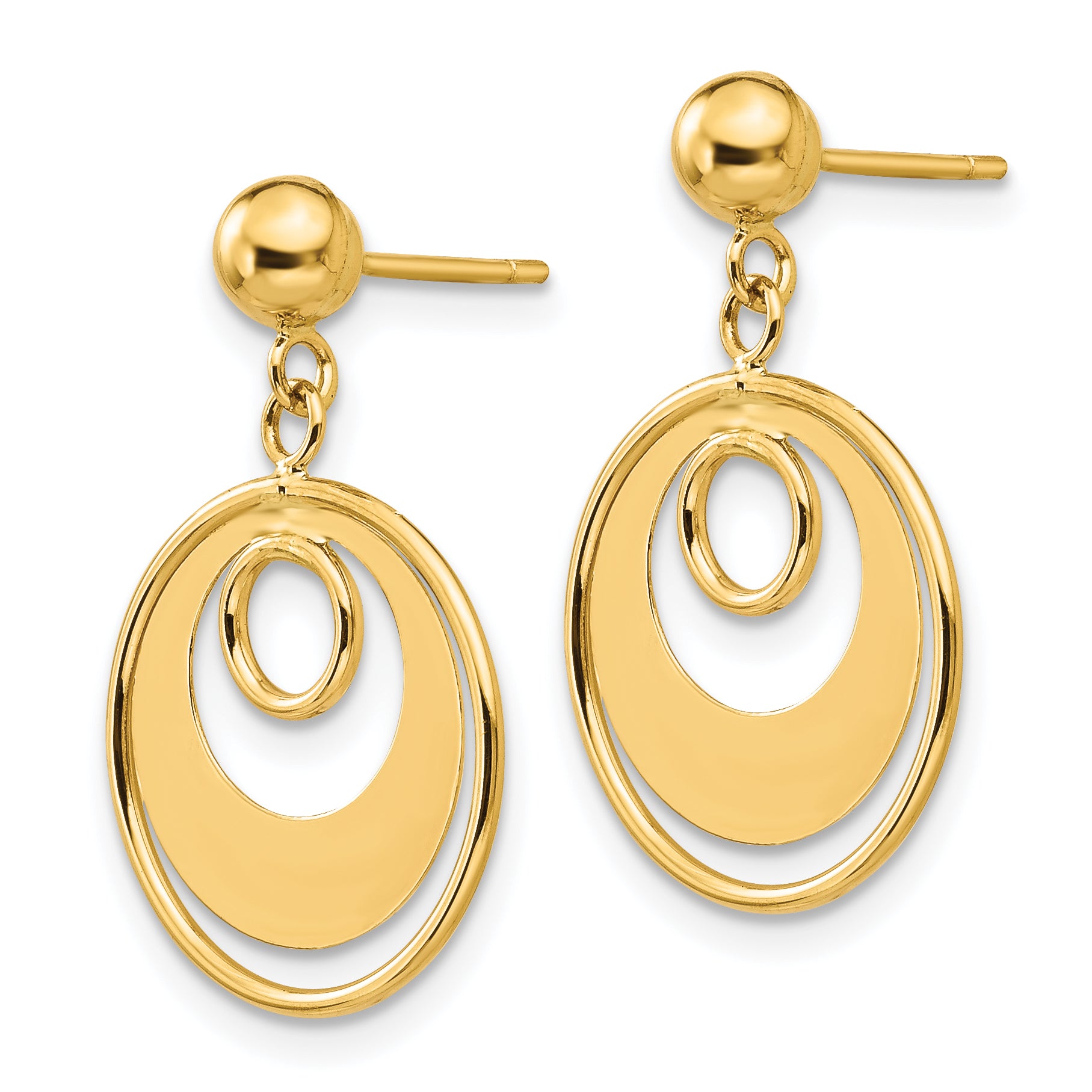 14k Circle Post Earrings Secondary image