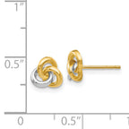 14k & Rhodium Trinity Knot Earrings