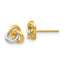 14k & Rhodium Trinity Knot Earrings
