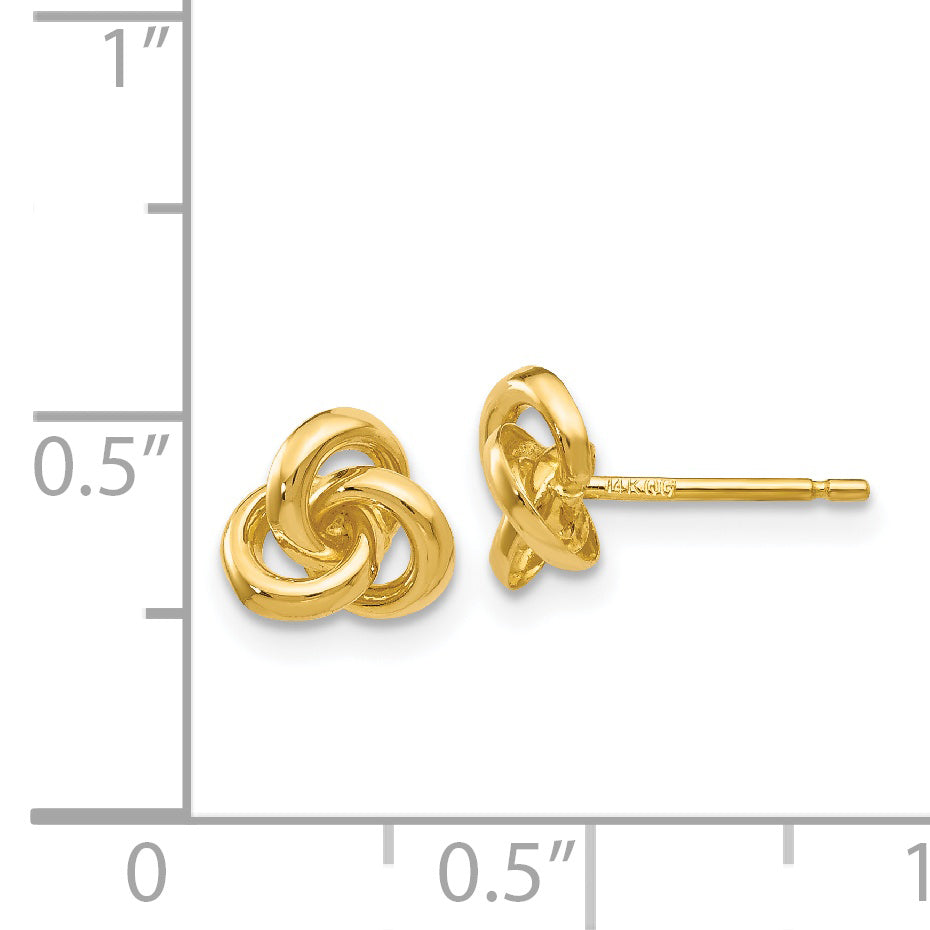 14k Trinity Knot Earrings