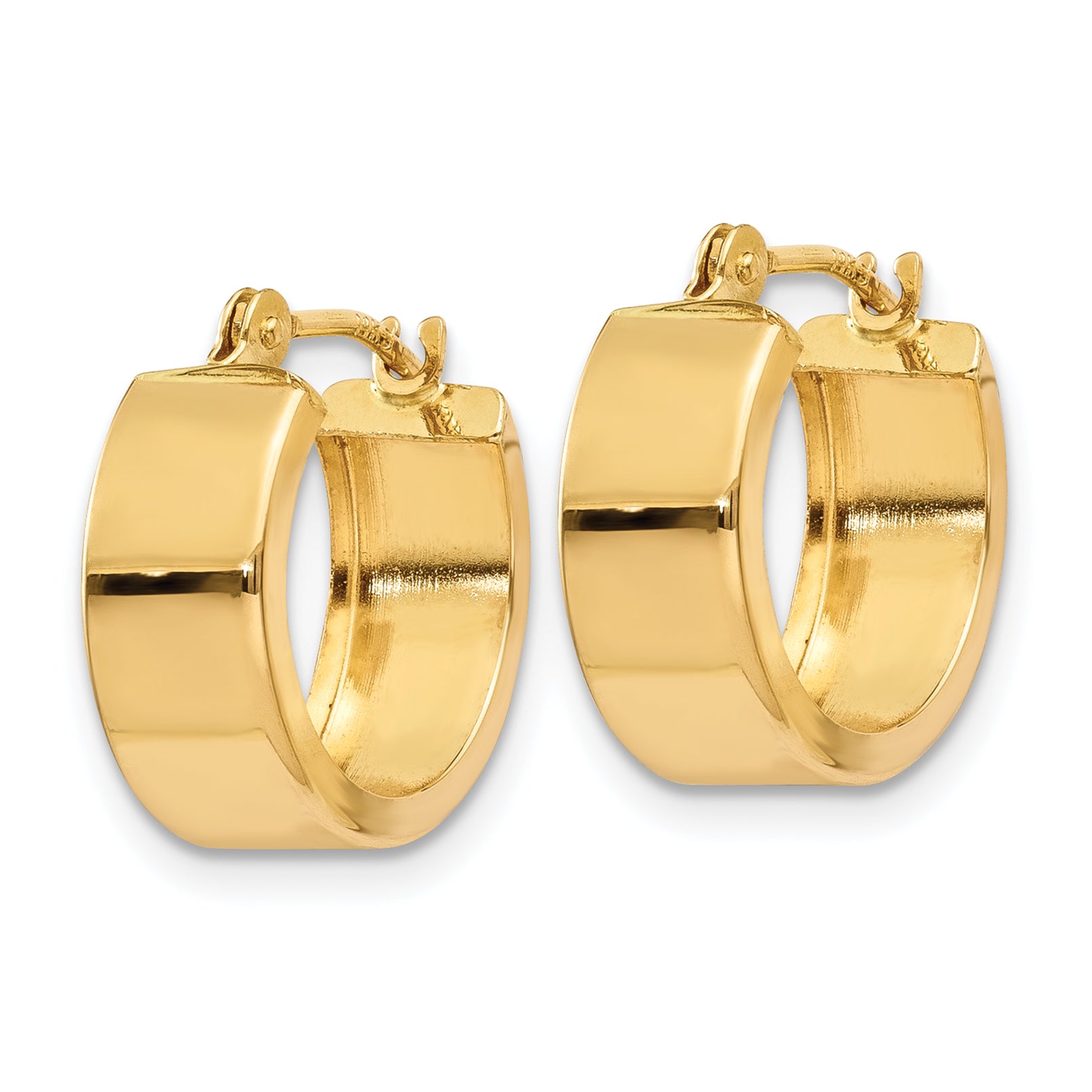 14k Polished Hoop Earrings Secondary image