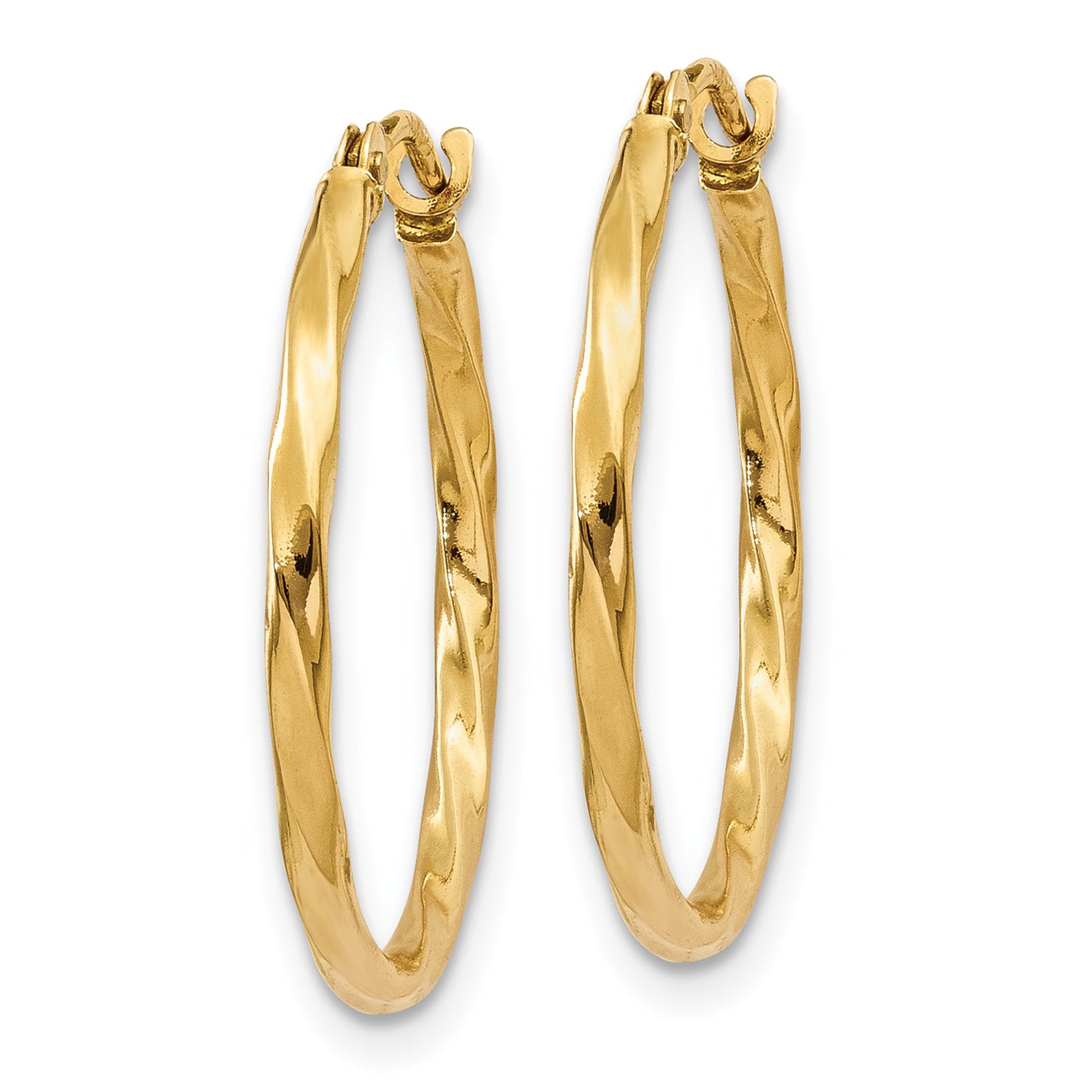 14k Twist Hoop Earrings Secondary image