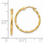 14k Twist Hoop Earrings