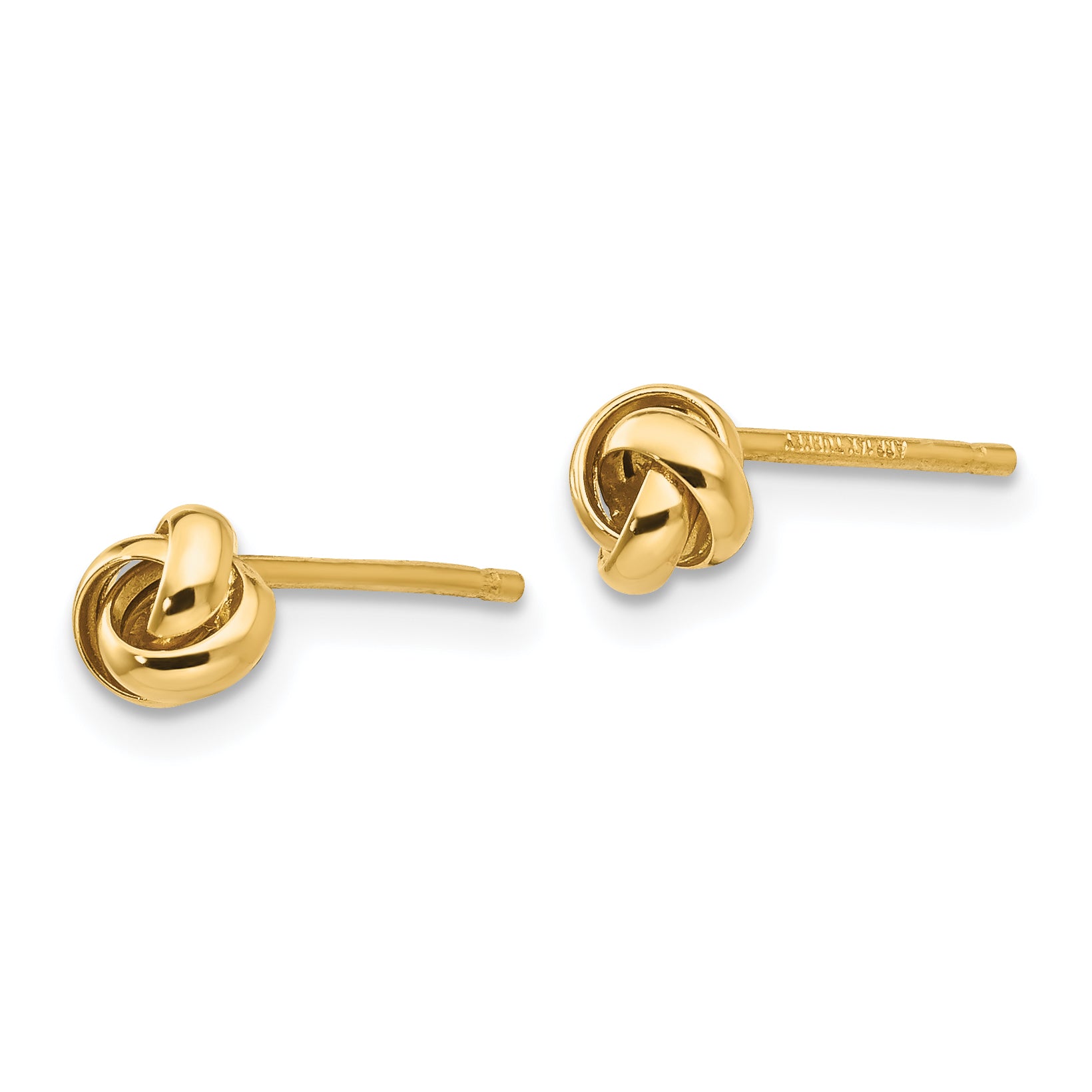 14k Polished Knot Post Earrings Secondary image
