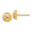 14k Gold Diamond-cut 8mm Domed Post Earrings