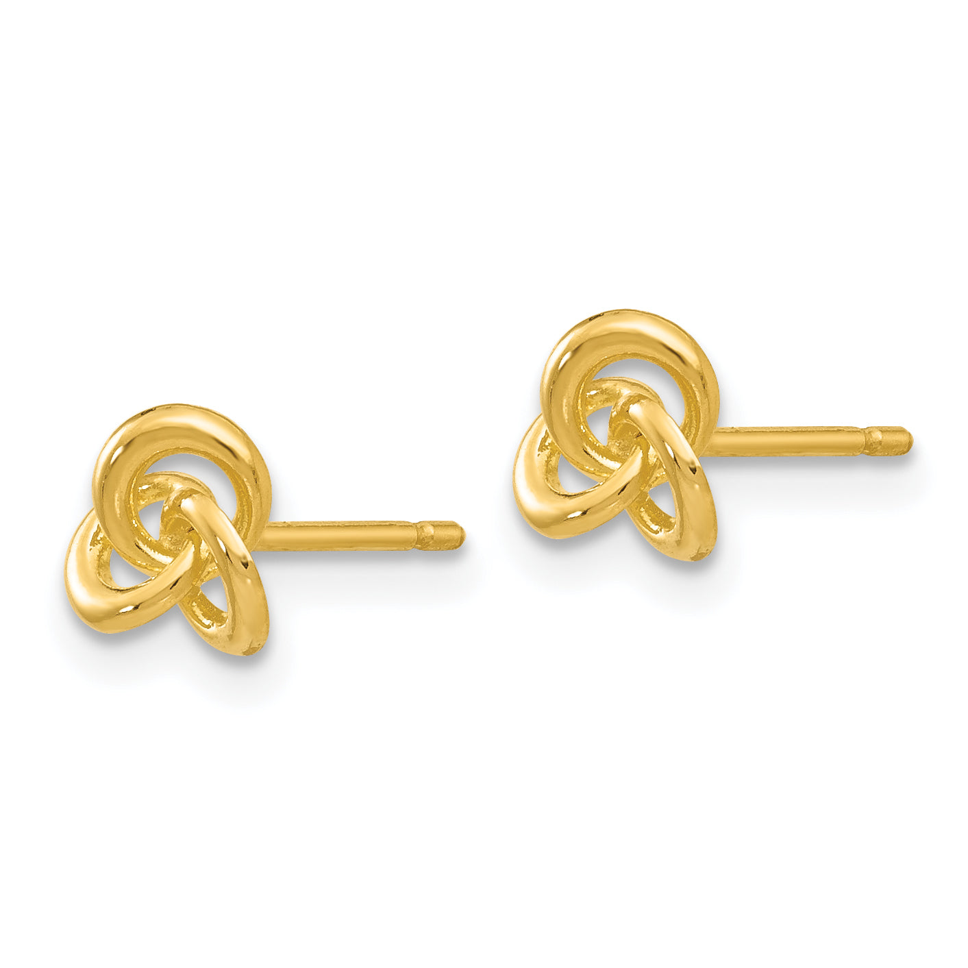 14k Polished Trinity Knot Post Earrings Secondary image