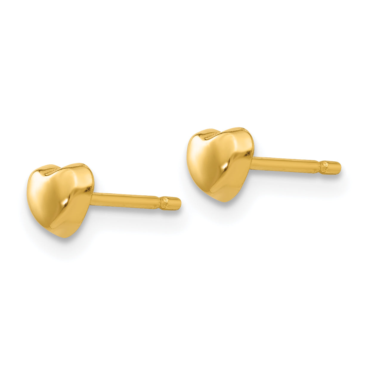 14k Polished Heart Post Earrings Secondary image