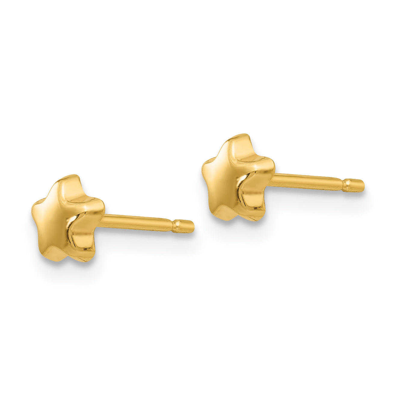 14k Polished Star Post Earrings Secondary image