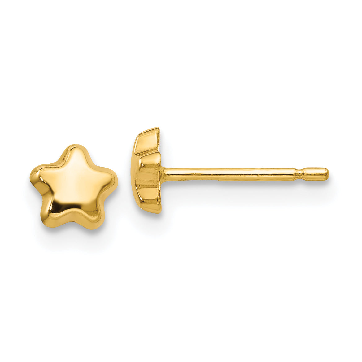 14k Polished Star Post Earrings Main image